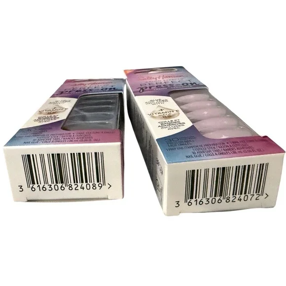 Sally Hansen 1 Lot Salon Effects Perfect Press-On Nails 30ct Blue Purple & Rose - Picture 7 of 7